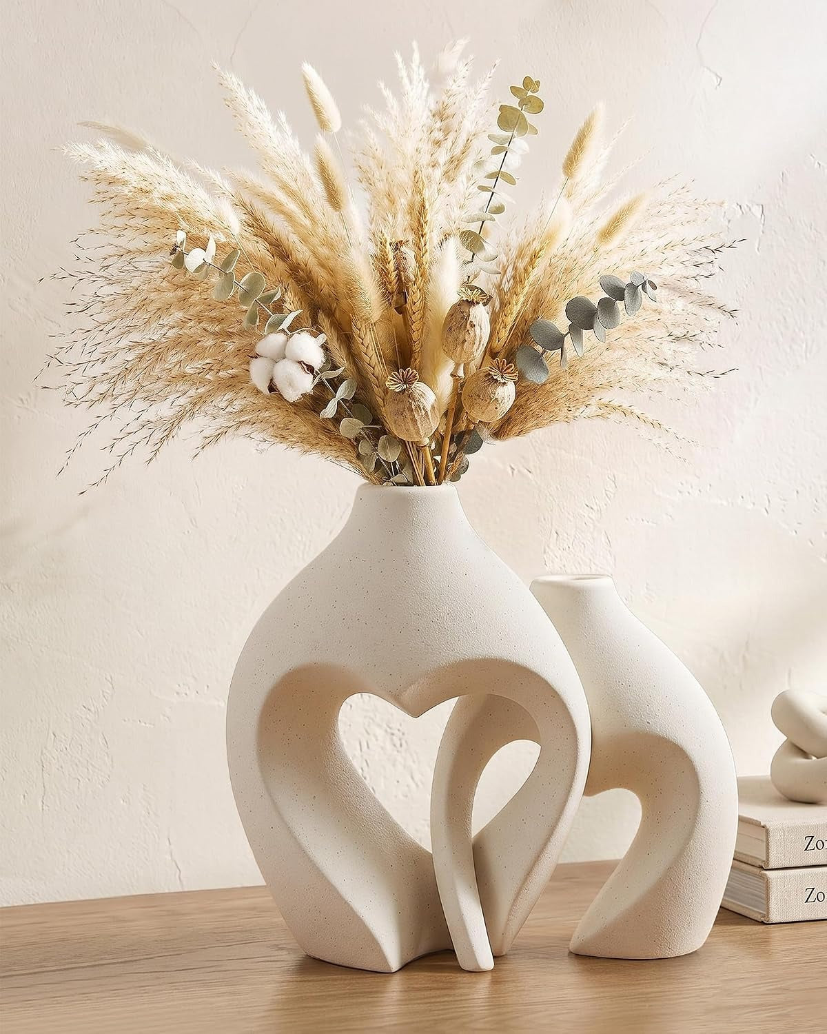 Embrace Heart Ceramic Vase Set