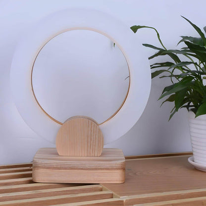 AuraHalo Wooden LED Table Lamp