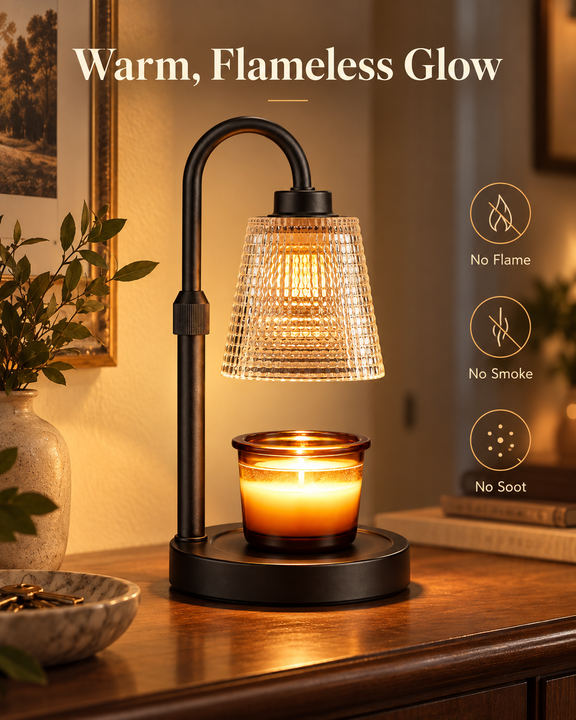 Elara Adjustable Candle Warmer Lamp