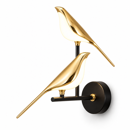 Gilded Perch Bird Wall Sconce