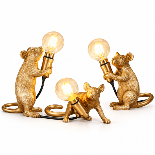 LumiMouse Sculptural Resin Table Lamp