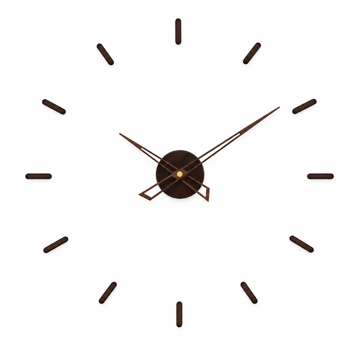 Orbis Sculptural Walnut Wall Clock