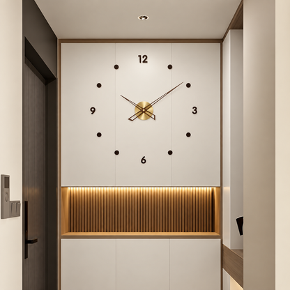 Orbis Sculptural Walnut Wall Clock