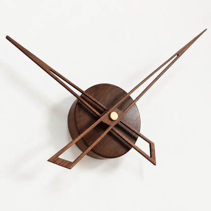 Orbis Sculptural Walnut Wall Clock