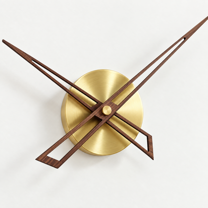 Orbis Sculptural Walnut Wall Clock