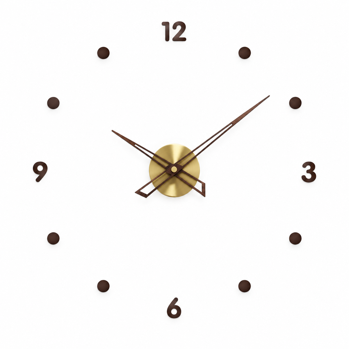 Orbis Sculptural Walnut Wall Clock